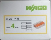 Wago Złączki Szybkozłączki na linkę 5 X 4 mm 25szt