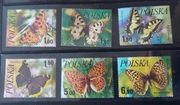 !!! POLSKA  MOTYLE 6szt... KOMPLETNA_SERIA...KASOWANE*!!!