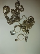 Srebrne łańcuszki,pierscionki i inne 55g