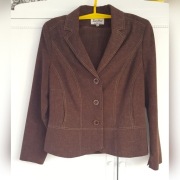 Brązowy garnitur damski 40 L garsonka spodium 