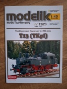 MODELIK 13/23 PAROWÓZ T13 / TKp1 1:45