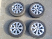 KOŁA FELGI ALUMINIOWE OPEL ASTRA H 5X110 6.5X15 OPONY LETNIE