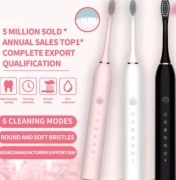 Elektryczna Soniczna Szczoteczka do Zębów | 6 Trybów Czyszczenia | USB