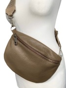 Nerka, saszetka Made in Italy, skóra naturalna, brązowa