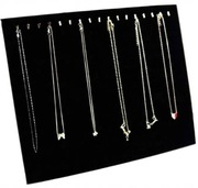 Ekspozytor na naszyjniki Korbi czarny welurowy 17 miejsc