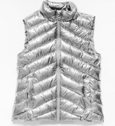 MANGO srebrna puchowa kamizelka 122 prawie nowa