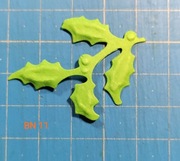 Scrapki Kraków Boże Narodzenie Gałązki, ostrokrzew 10 szt. (BN11)