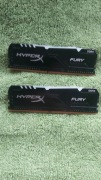 DDR4 Fury HyperX Rgb, 2 kości po 8GB (razem 16 GB RAM) 2666MHz