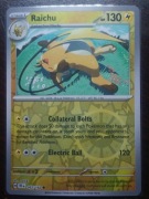 REVERSE HOLO Raichu 052/162 Karta POKEMON TCG S&V Temporal Forces