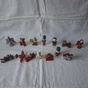 Drewniane ozdoby choinkowe - 14 sztuk