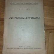 Wykład prawa rzeczowego. Dr Stefan Breyer