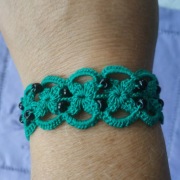 bransoletka czarno-zielona