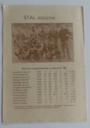 DMP 89 Polonia Stał Rzeszów żużel program 
