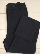 Next eleganckie spodnie damskie S 36 granatowe proste biznesowe garniturowe