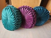 Poduszki dekoracyjne welurowe okrągłe