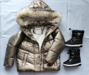 Kurtka dziecięca Minoti 110-116cm, buty r.26 gratis. 