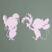 Scrapki Papierowe - Boże Narodzenie Myszki.