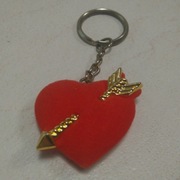 Breloczek Serce Przebite Strzałą