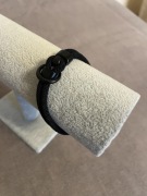 Męska bransoletka czarna stylowa