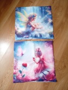 2 poszewki na poduszki 45x45 wróżki elfy 