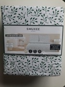 Pościel bawełniana komplet satynowa bawełna 220x200+2x70/80 SMUKEE listki 