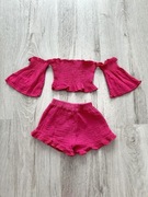 Komplet dla dziewczynki, rozmiar 80, spodenki + top