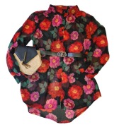 Koszula damska Kiabi w kwiaty, rozmiar 40, zwiewna i lekka, wiosna-lato