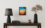 Sunset obraz na plotnie zachód słońca 24/30cm