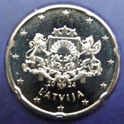 ŁOTWA 2024 20 CENTÓW UNC !!!!!!!!!!