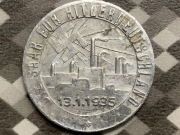 III Rzesza Plebiscyt Saara 1935 Unikat Żeton propagandowy NSDAP 