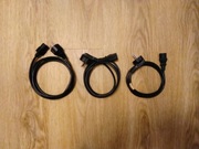 Kable zasilające C-13 do komputera, monitora, kabel VGA, USB do drukarki