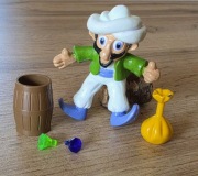 Figurka gumowa Alibaba Ali baba rozbójnik skarb beczka