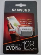 KARTA PAMIĘCI SAMSUNG EVO PLUS 128GB MICROSDXC CLASS 10 U3 4K ADAPTER SD