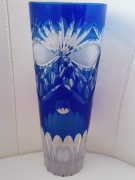 **wazon SZAFIROWY kryształ JOSKA Bavaria 1960+