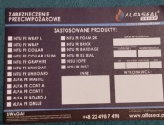 Etykieta  do oznaczania przepustów ALFASEAL samoprzylepna.