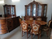 Intarsjowany kpl mebli do salonu jadalni