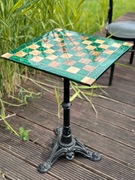 Plansza do gry w szachy, szachownica z drzewa i żywicy