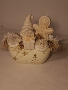 Stroik świąteczny ze świeczkami 