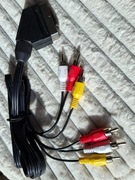 Kabel przewód Euro Scart - 6 x RCA (Cinch) 90 cm + Drugi przewód gratis