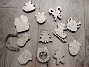 Ozdoby choinkowe ze sklejki do malowania i kreatywnej zabawy 20szt