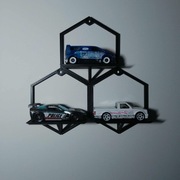 Zestaw 3 półek dekoracyjnych 3D–idealne na modele HotWheels.
