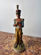 Zabytkowa figurka żołnierza, porcelana, era napoleońska, Napoleon 26 cm 