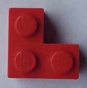 LEGO 2357 klocek 2x2 czerwony narożny 4162