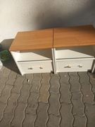 dwie szafki nocne w kolorze białym