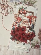 Kartka z Mikołajem, ręcznie robiona, hand made,kartka bożonarodzeniowa 