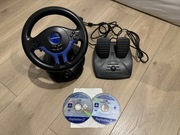 Kierownica do PS2 wraz z pedałami + GRY PS2 DEMA – wszystko w pełni sprawne