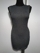 Sukienka grafitowa grafit szary szara kamyczki 36 S