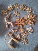 Ozdoby świąteczne wintage ze słomy