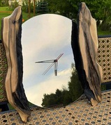 Zegar ścienny drewno orzech 