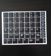 NAKLEJKI NAKŁADKI NALEPKI NA KLAWIATURĘ LAPTOPA PC QWERTY PL 13x13 MM